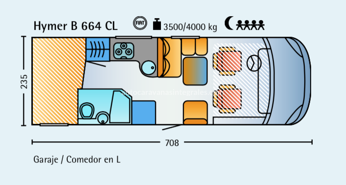 HYMER B 664 CL PLANO
